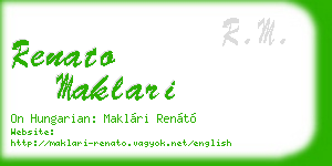 renato maklari business card